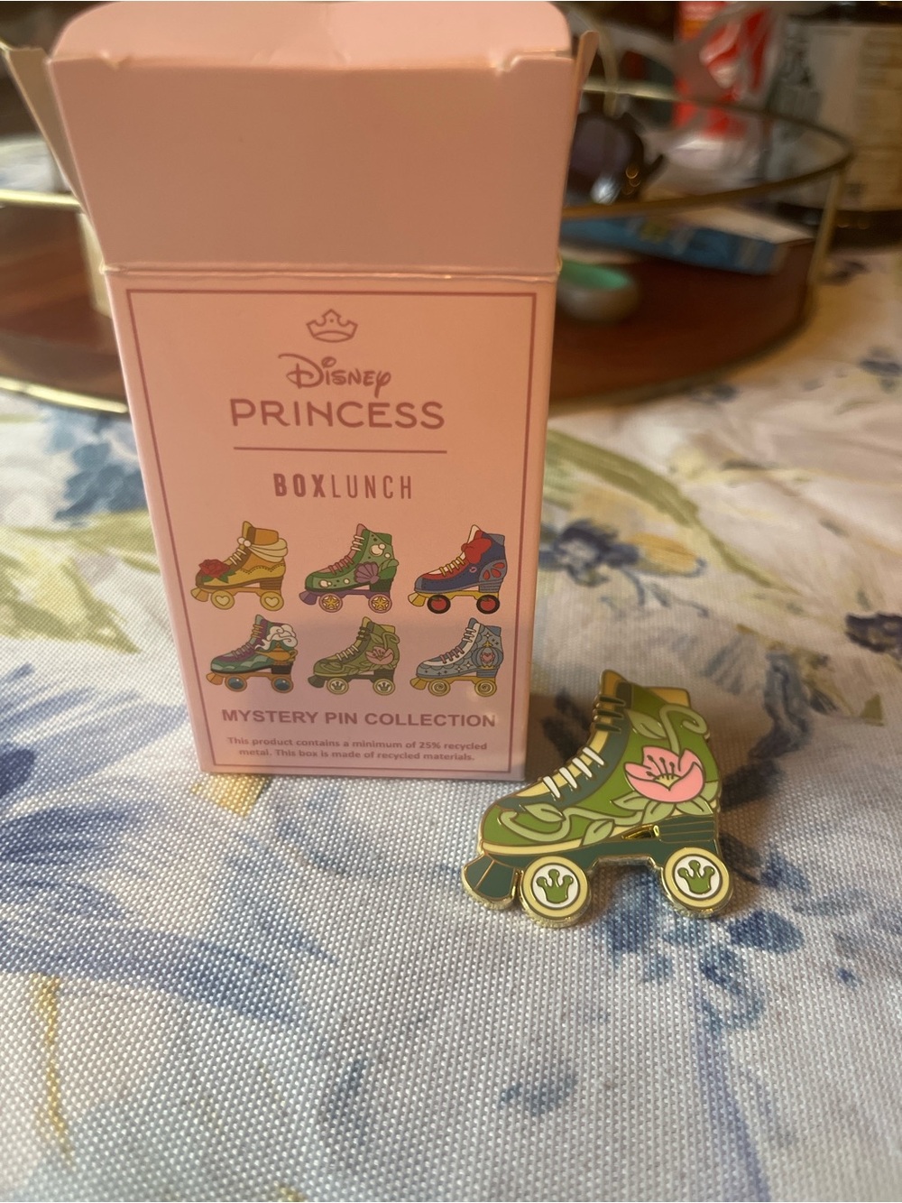 Disney Princess Kids Roller Skate Enamel Pin - Green
